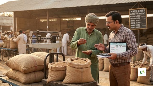Wheat Mandi Rates Checking Grains